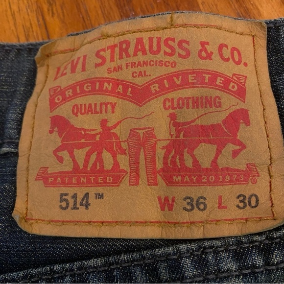 LEVI'S 514 Men's size 36/30 straight leg denim jeans - Picture 6 of 9